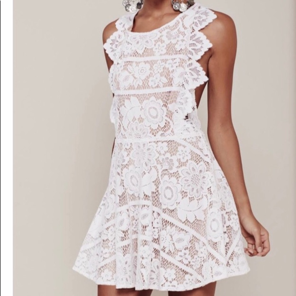 White lace dress.